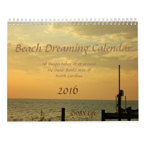 Beach Dreaming Calendar 2016