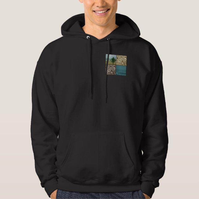 Beach Dreams Mens Sleeveless Fleece Zip Hoodie (Front)
