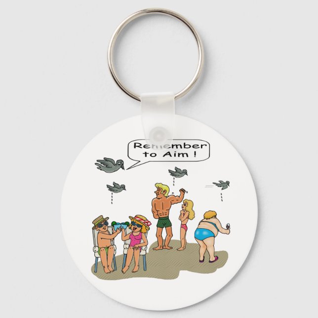 "Beach Droppings" Keychain (Front)