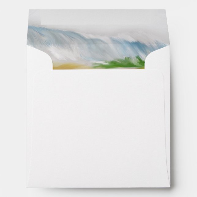 Beach Dune Romance Square Invitation Envelope (Back (Bottom))