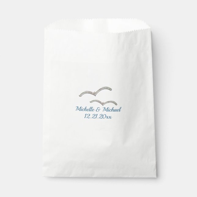 Beach Dune Romance Wedding Favor Bag (Front)