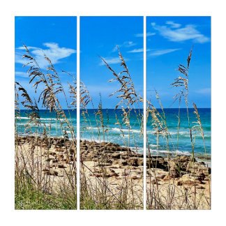 "Beach dunes" Acrylic triptych 3 panel wall decor