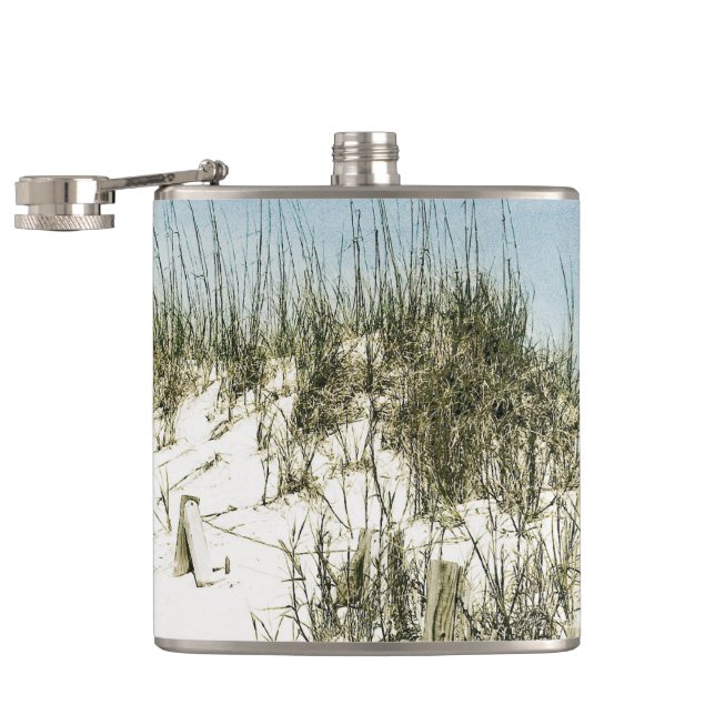 Beach Dunes Sand Fence Flask (Opened)