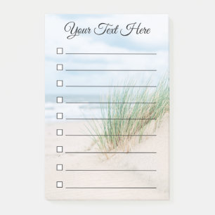 Beach Dunes Script Personalized Lined To Do List Post-it Notes