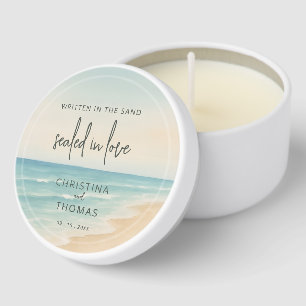 Beach Elopement Wedding Mini Candle Favors