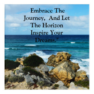 Beach Embrace: Motivational Embrace The Journey, Acrylic Print
