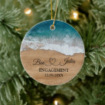 Beach Engagement Ornament<br><div class="desc">Beach Engagement Ornament, Engagement Christmas Ornament, Personalized Engagement Gift for Couple, for Sister, Engagement Gift Ornament This custom ornament makes the perfect gift for your loved one. Choose from multiple designs with vibrant colors that won't fade on our durable ceramic ornaments! Give them a thoughtful gift to commemorate a special...</div>