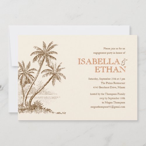 Beach Engagement Party Invitations