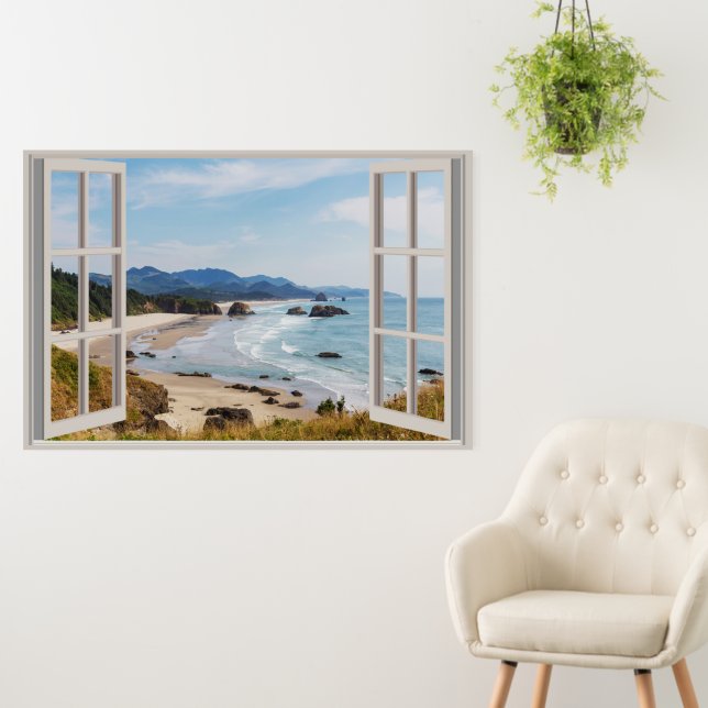 Beach Fake Window Home Office Wall Decor  Foam Board (In Situ (Wall))