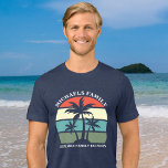 Beach Family Reunion Cool Palm Tree Sunset Tri-Blend Shirt<br><div class="desc">Cute matching summer family reunion beach vacation tri-blend t-shirts for dad and grandpa to wear on an island cruise or tropical seaside trip. Features beautiful palm trees in front of a pretty ocean sunset. Perfect custom tees for all men in a group to match. Customize with the name or year....</div>