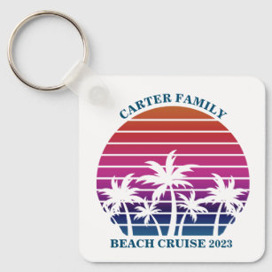 Beach Family Reunion Custom Cruise Summer Vacation Keychain