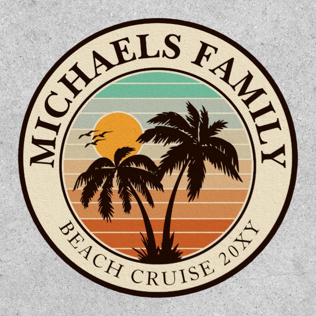 Beach Family Reunion Custom Cruise Summer Vacation Patch (Front)