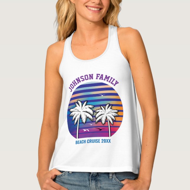 Beach Family Reunion Custom Cruise Summer Vacation Tank Top (Front)