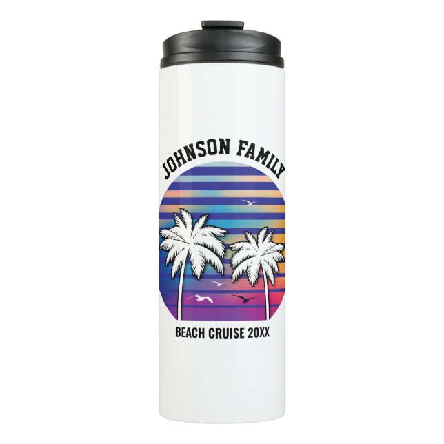 Beach Family Reunion Custom Cruise Summer Vacation Thermal Tumbler (Front)