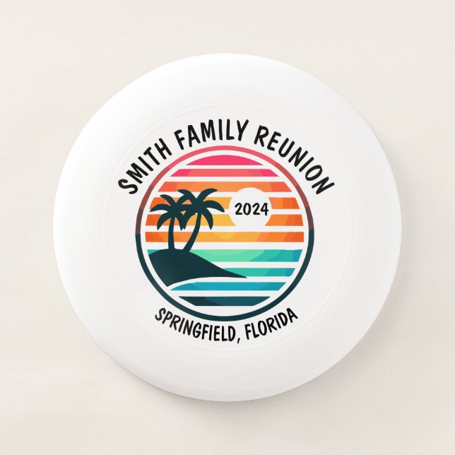 Beach, Family Reunion, Custom Vacation or event Wham-O Frisbee (Front)