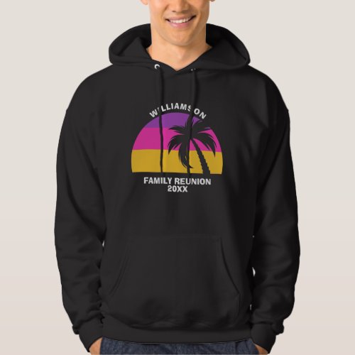 Beach Family Reunion Cute Custom Tropical Sunset Hoodie