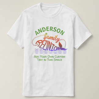 Beach Family Reunion Fish | Custom Name + Text T-Shirt