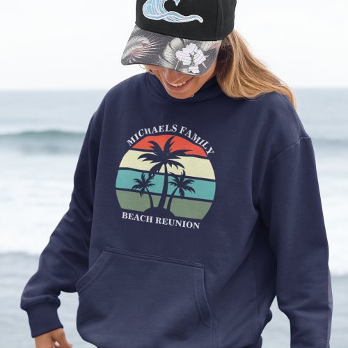 Beach Family Reunion Sunset Island Custom Vacation Hoodie