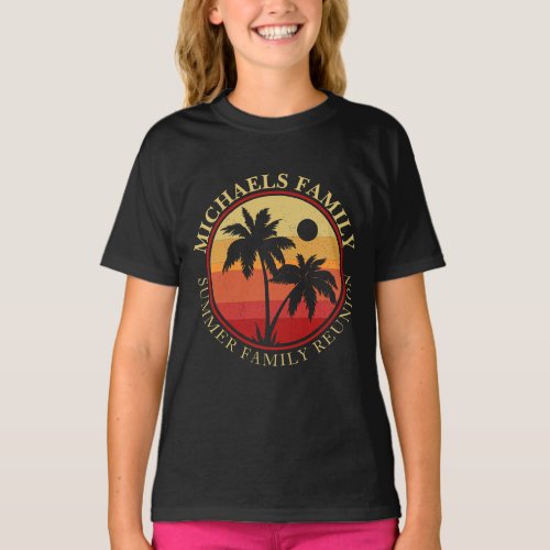 Beach Family Reunion Sunset Island Vacation T_Shirt