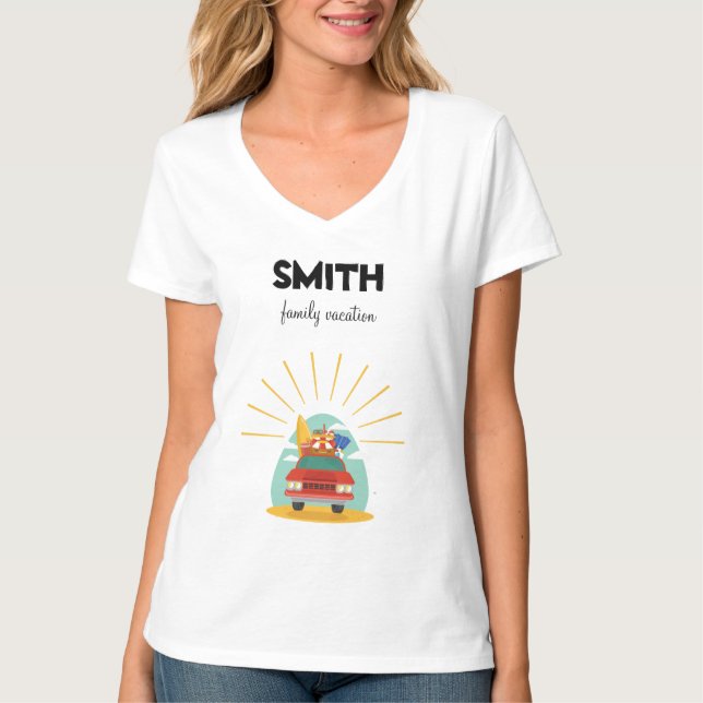 Beach Family Vacation Matching T-Shirt (Front)