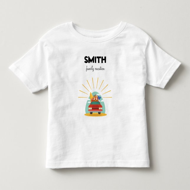Beach Family Vacation Matching Toddler T-shirt (Front)