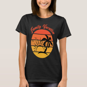 Beach Family Vacation Palms Sunset Holiday Matchin T-Shirt