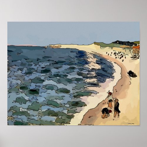 Beach Fauvism Poster