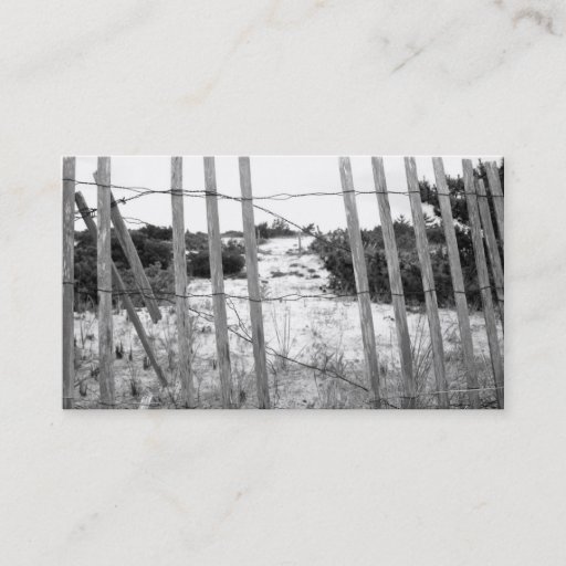 Customizable Beach Fence Business Card