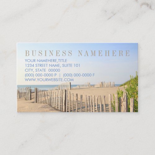 Beach Fence Business Cards