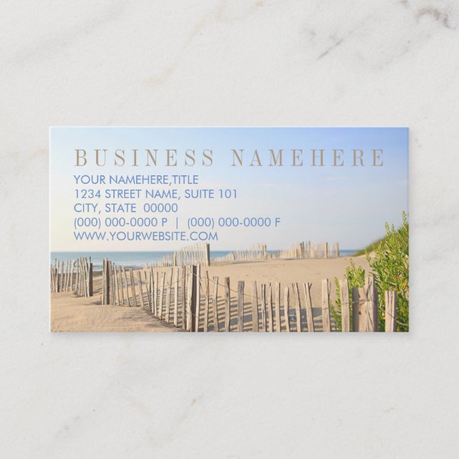 Beach Fence Business Cards (Front)