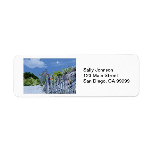 Beach Fence & Dunes Label