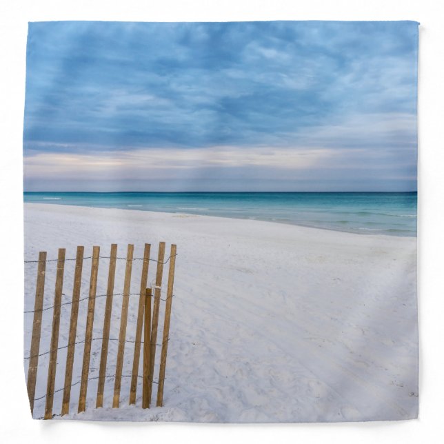 Beach Fence Morning Destin Florida Bandana (Front)