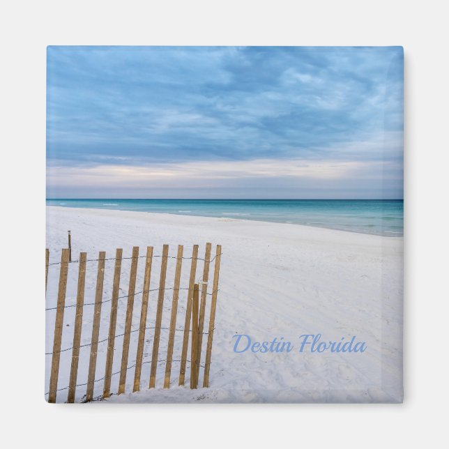 Beach Fence Morning Destin Florida Magnet (Front)