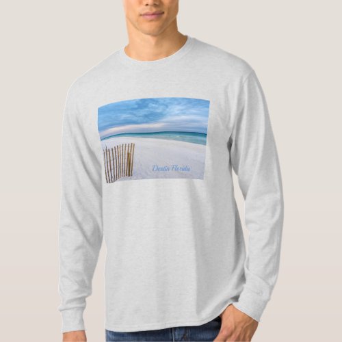 Beach Fence Morning Destin Florida Mens Shirt