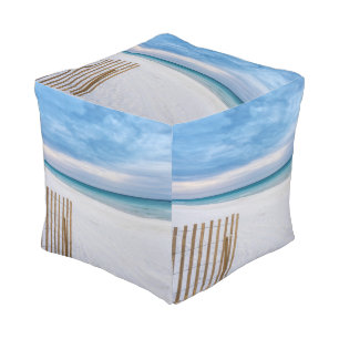 Beach Fence Morning Destin Florida Pouf