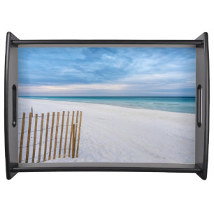 Beach Fence Morning Destin Florida Serving Tray