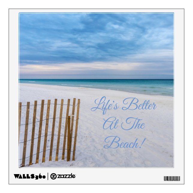 Beach Fence Morning Destin Florida Wall Decal (Front)