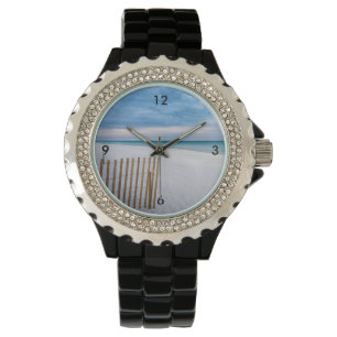 Beach Fence Morning Destin Florida Wrist Watch
