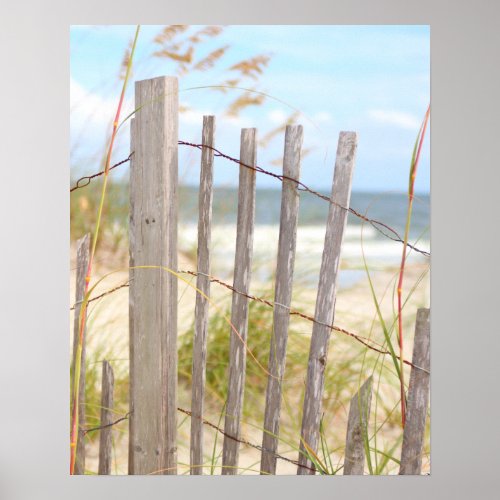 Beach Fence Poster