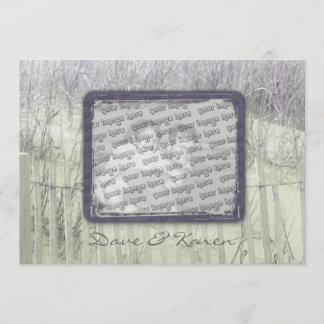 Beach Fence Save the Date Card