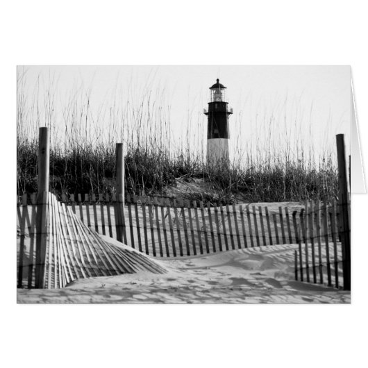 Beach Fences And Lighthouse Cards (Front Horizontal)