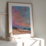 Beach Fine Art Painting Art Print<br><div class="desc">Beach seascape fine art beach painting of Michigan Wilderness State Park sunset. About The Artwork: The original art for this print is of Wilderness State Park in Carp Lake Michigan. It is located along the south shores of Lake Michigan where it meets Big Stone Bay just a short distance west...</div>