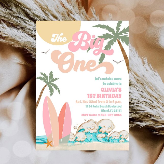 Beach First Birthday Party Invitation (Creator Uploaded)