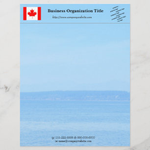 Beach,flag or logo international business letterhead