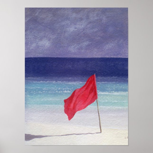 Beach Flag - Storm Warning 1985 Poster (Front)