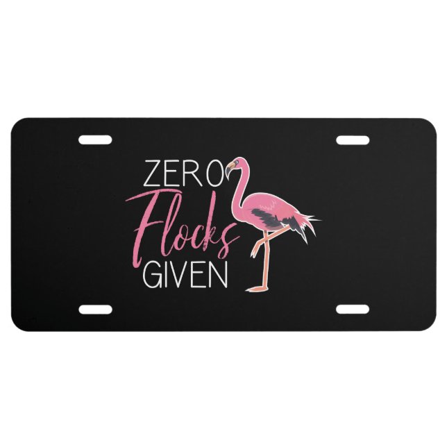 Beach Flamingo Summer License Plate (Front)