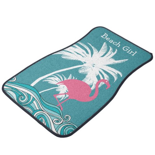 Beach Flamingo Tropical Design Car Floor Mat