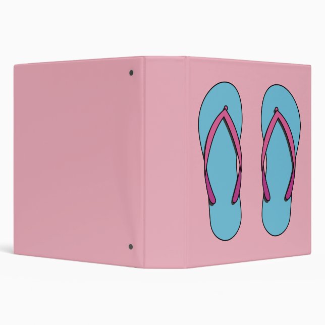 Beach Flip Flops 3 Ring Binder (Background)