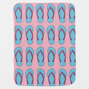 Beach Flip Flops Baby Blanket