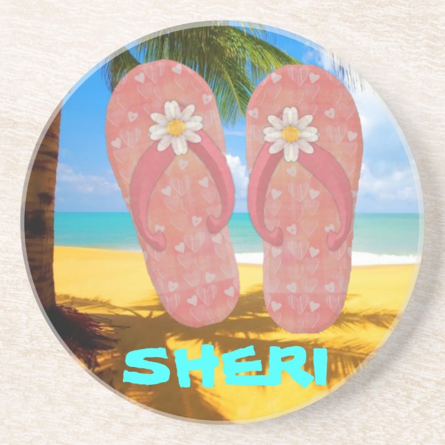 BEACH FLIP FLOPS COASTER (Front)